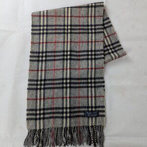 Luxury Burberry Nova Check Gray Lambswool Scarf Unisex